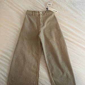Zara The Marines straight leg jeans in Stone grey never worn still has tags
